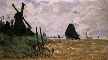 Molinos de viento cerca de Zaandam Claude Monet Pinturas al óleo